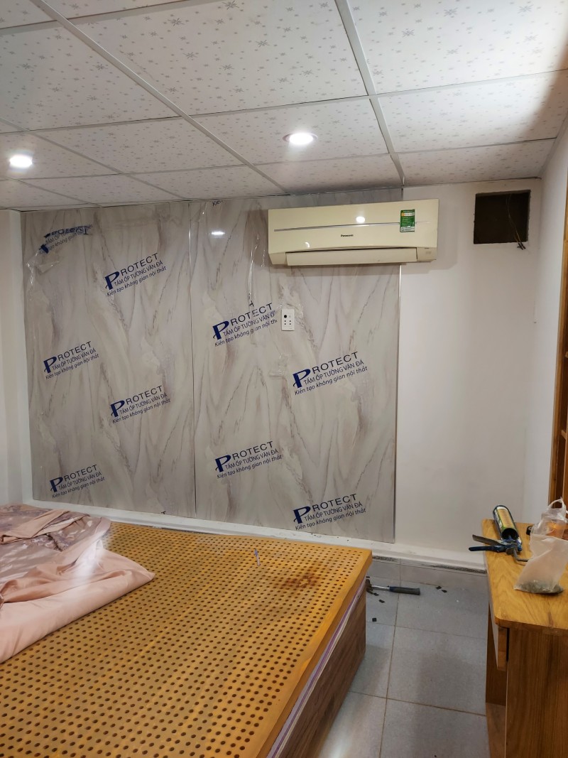 Dự án thi công PVC vân đá thực tế – Nâng tầm không gian sống